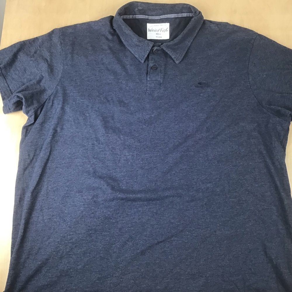Weird Fish Mens 4XL Short Sleeve Golf Polo Shirt Blue